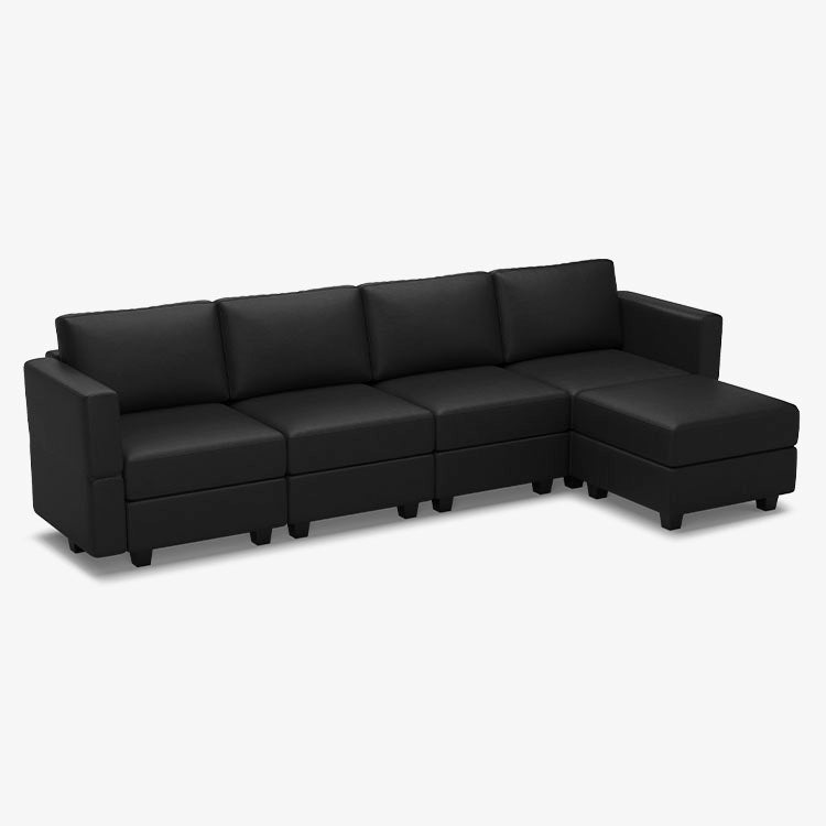 Belffin 5 Seats + 6 Sides Modular Leather Sofa with Storage Seat