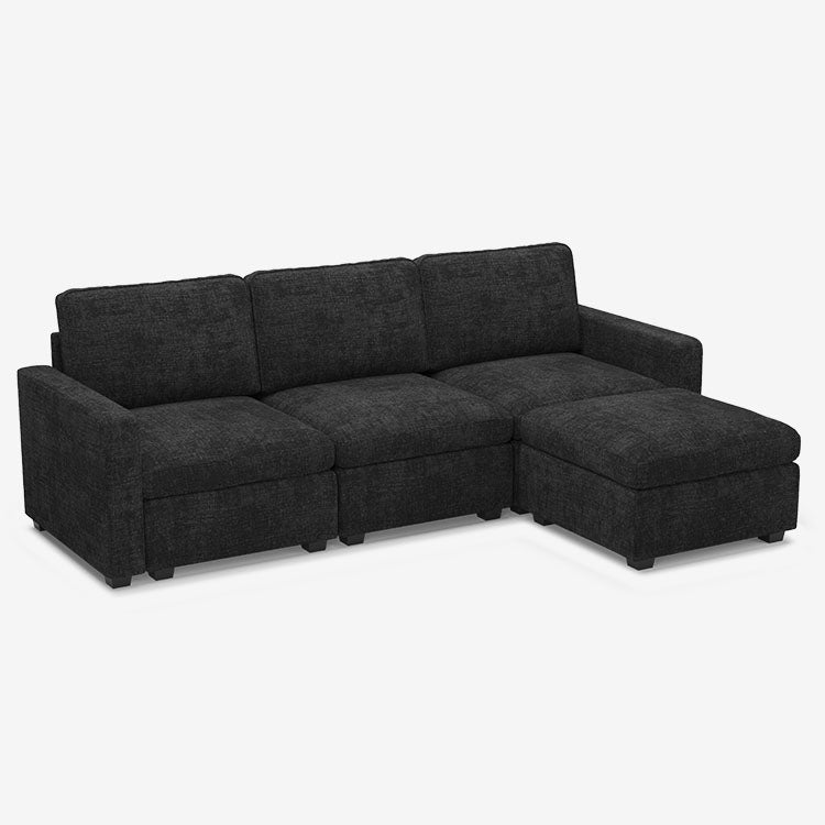 Belffin 4 Seats + 5 Sides Oversized Modular Chenille Cloud Sofa with Large Storage Seat