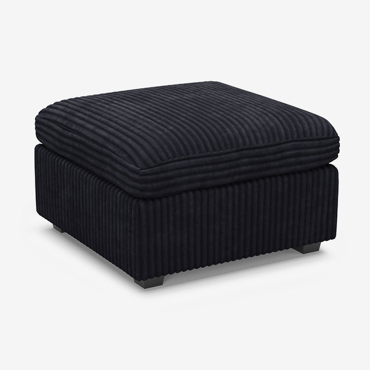 Belffin Oversized Modular Wide-Ribbed Corduroy Ottoman