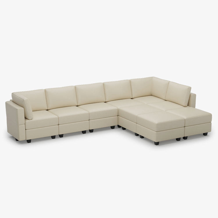 Belffin 9 Seats + 8 Sides Modular Leather Sofa with Storage Seat