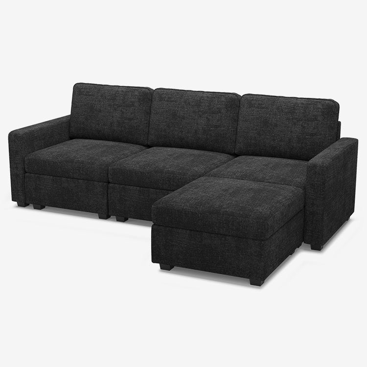 Belffin 4 Seats + 5 Sides Oversized Modular Chenille Cloud Sofa with Large Storage Seat