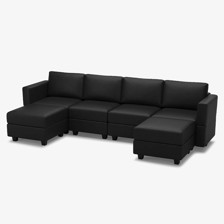 Belffin 6 Seats + 6 Sides Modular Leather Sofa with Storage Seat