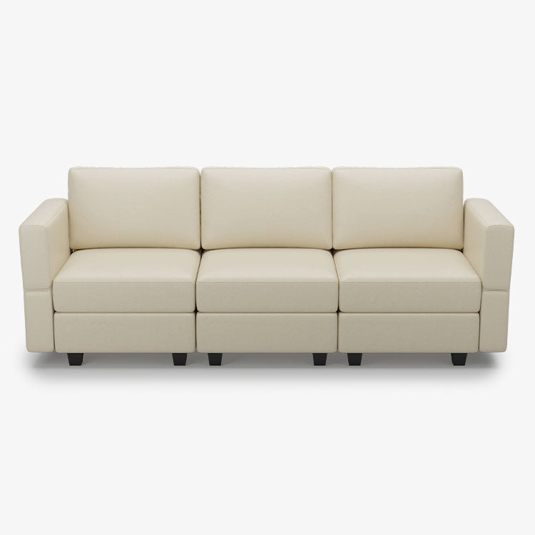 Belffin 3 Seats + 5 Sides Modular Leather Sofa with Storage Seat