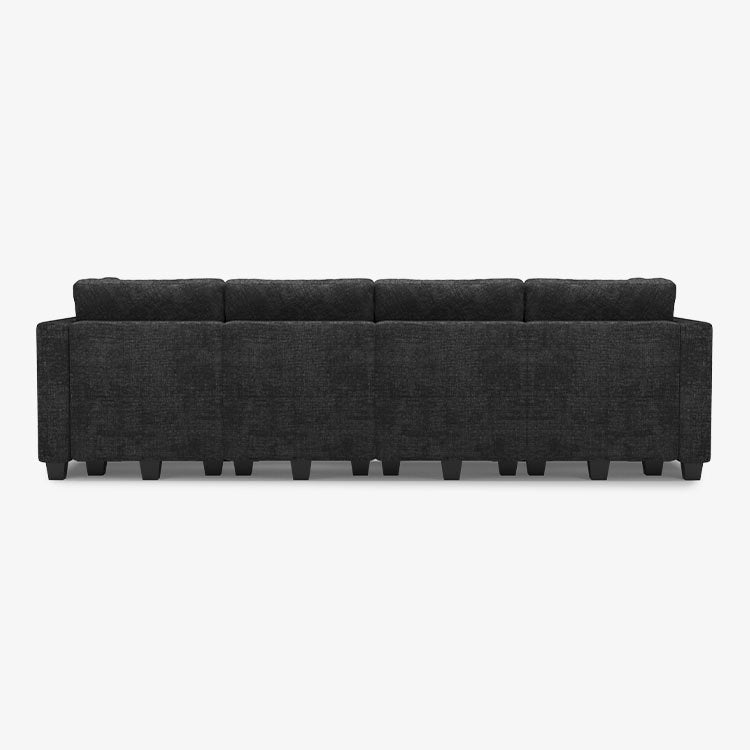 Belffin 6 Seats + 6 Sides Modular Chenille Tufted Sofa with Storage Seat