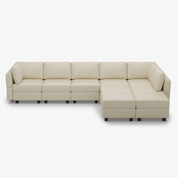 Belffin 9 Seats + 8 Sides Modular Leather Sofa with Storage Seat