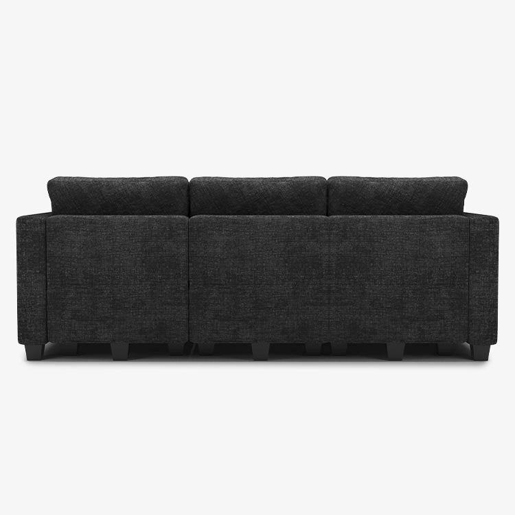 Belffin 6 Seats + 7 Sides Modular Chenille Tufted Sleeper Sofa with Storage Seat