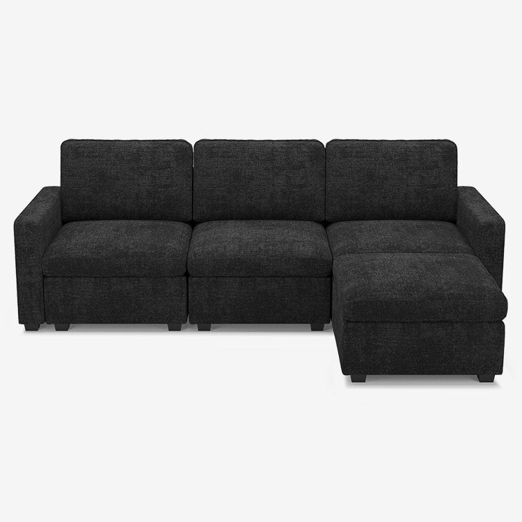 Belffin 4 Seats + 5 Sides Oversized Modular Chenille Cloud Sofa with Large Storage Seat