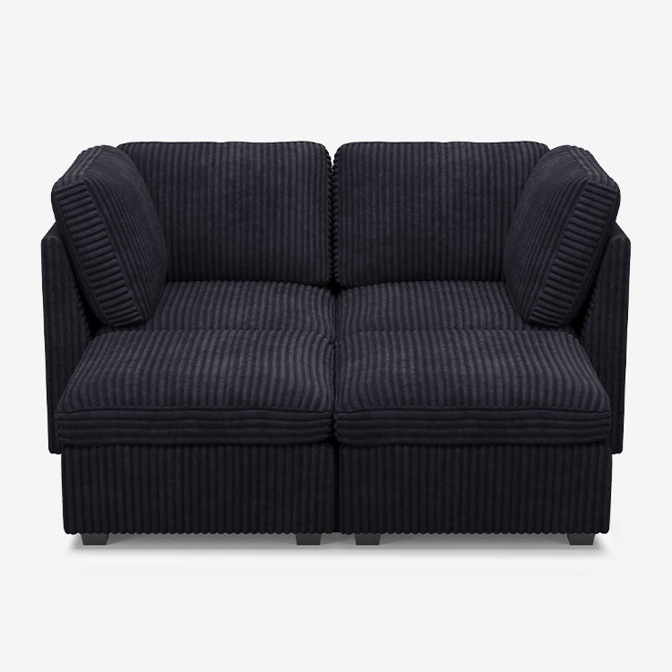 Belffin 4 Seats + 4 Sides Oversized Modular Sleeper Wide-Ribbed Corduroy Sofa with Large Storage Seat