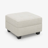 Oatmeal-Beige-/-Chenille-Module-Ottoman
