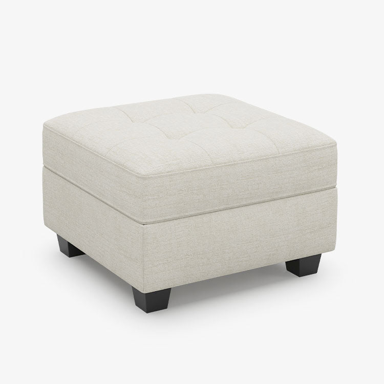 Oatmeal-Beige-/-Chenille-Module-Ottoman