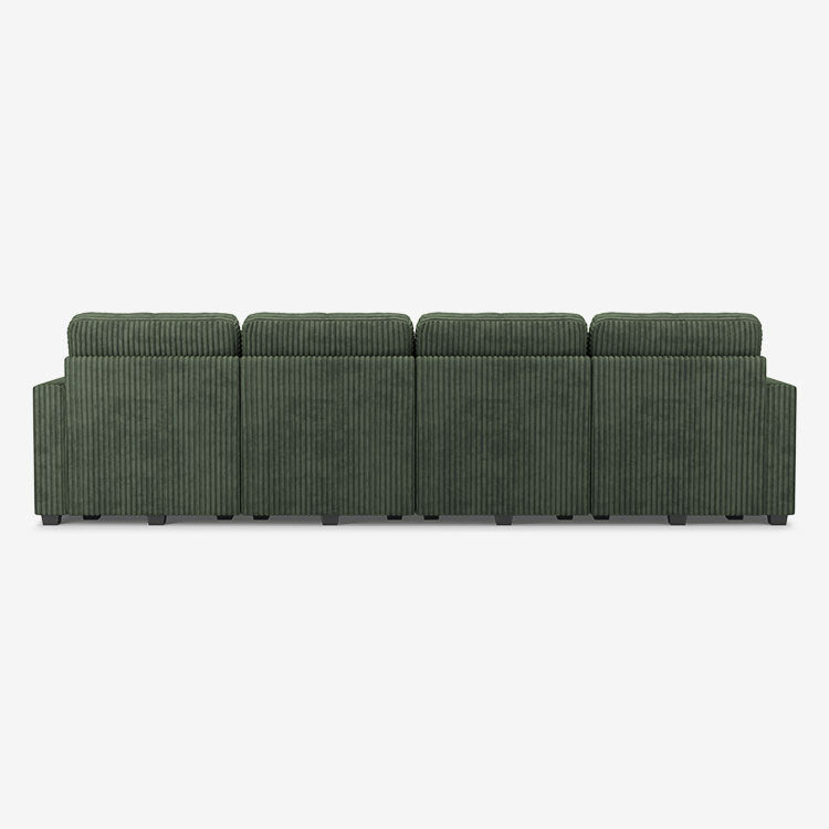 Belffin 6 Seats + 6 Sides Oversized Modular Wide-Ribbed Corduroy Sofa with Large Storage Seat