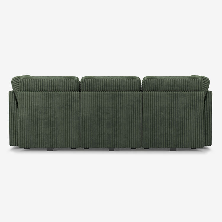 Belffin 6 Seats + 5 Sides Oversized Modular Wide-Ribbed Corduroy Sleeper Sofa with Large Storage Seat