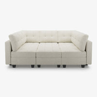 Oatmeal-Beige-/-Chenille-9-Seat-Pit-Sectional