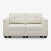 Oatmeal-Beige-/-Chenille-Loveseat