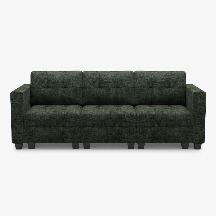 Belffin 3 Seats + 5 Sides Modular Chenille Tufted Sofa with Storage Seat