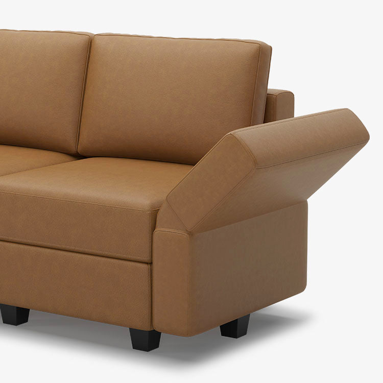 Belffin 9 Seats + 8 Sides Modular Leather Sofa with Storage Seat