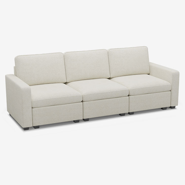 Belffin 3 Seats + 5 Sides Oversized Modular Chenille Cloud Sofa with Large Storage Seat