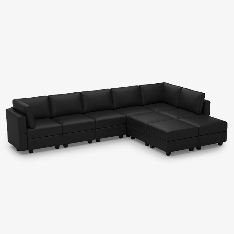 Belffin 9 Seats + 8 Sides Modular Leather Sofa with Storage Seat