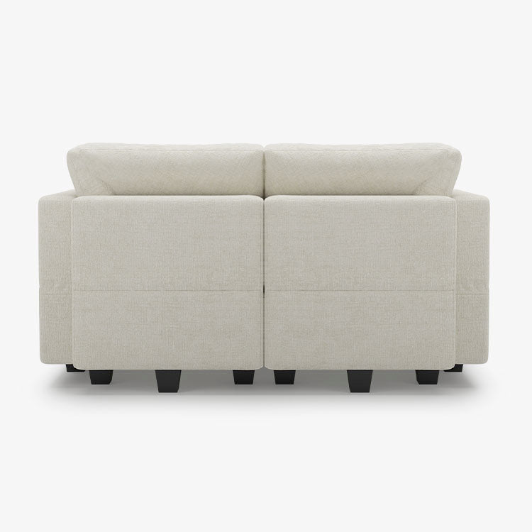 Belffin 4 Seats + 4 Sides Modular Sleeper Chenille Tufted Sofa with Storage Seat