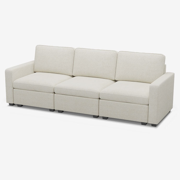 Belffin 3 Seats + 5 Sides Oversized Modular Chenille Cloud Sofa with Large Storage Seat