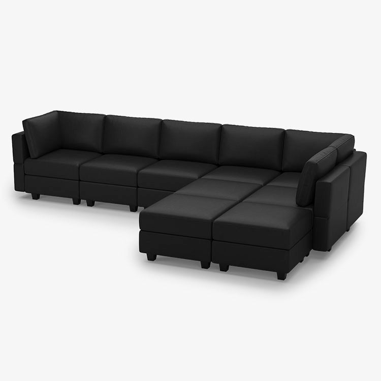 Belffin 9 Seats + 8 Sides Modular Leather Sofa with Storage Seat