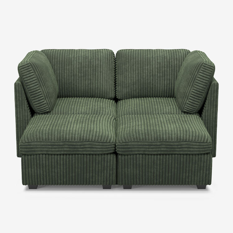 Belffin 4 Seats + 4 Sides Oversized Modular Sleeper Wide-Ribbed Corduroy Sofa with Large Storage Seat