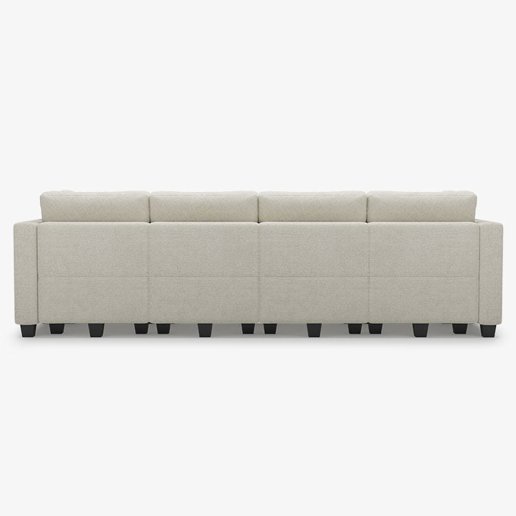 Belffin 5 Seats + 6 Sides Modular Chenille Tufted Sofa with Storage Seat