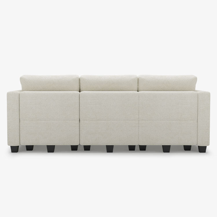 Belffin 6 Seats + 7 Sides Modular Chenille Tufted Sleeper Sofa with Storage Seat