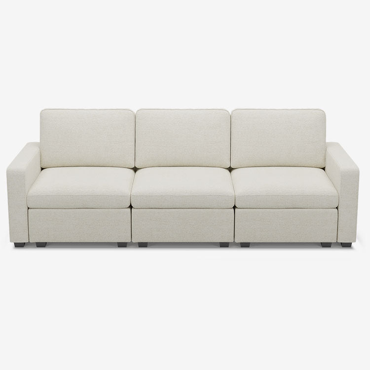 Belffin 3 Seats + 5 Sides Oversized Modular Chenille Cloud Sofa with Large Storage Seat