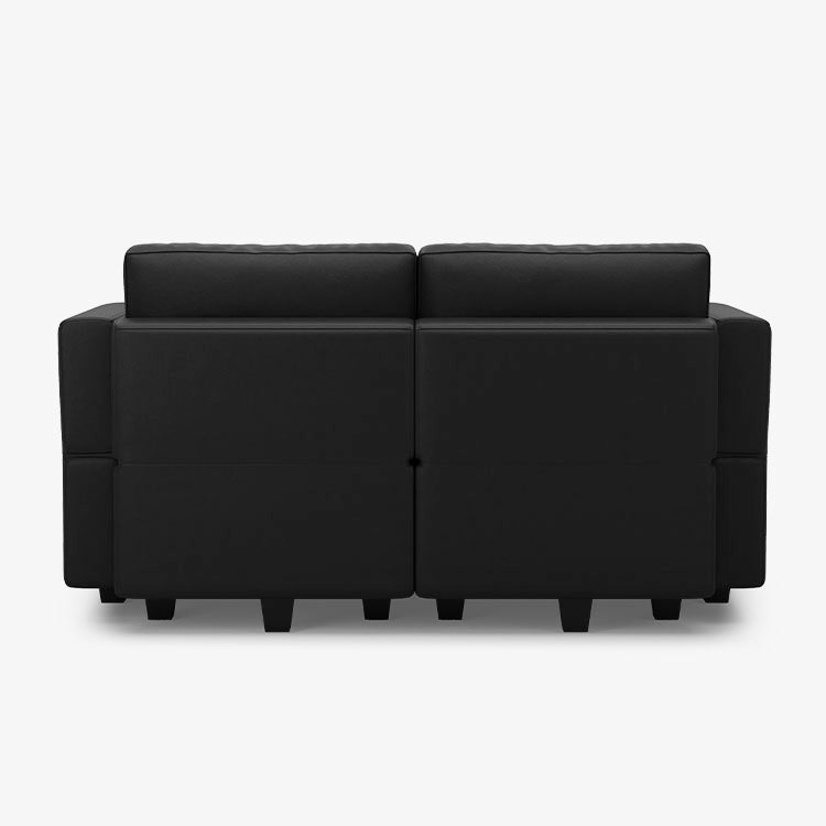 Belffin 2 Seats + 4 Sides Modular Leather Loveseat Sofa with Storage Seat