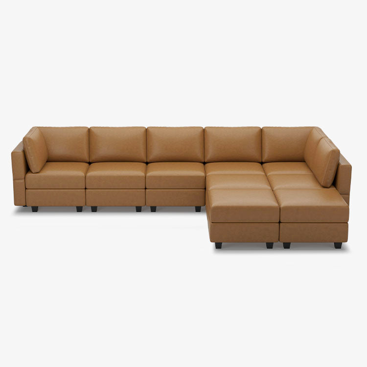 Belffin 9 Seats + 8 Sides Modular Leather Sofa with Storage Seat