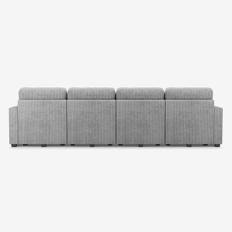 Thara 6 Seats + 6 Sides Oversized Modular Wide-Ribbed Corduroy Sofa with Large Storage Seat