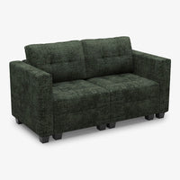 Moss-Green-/-Chenille-Loveseat