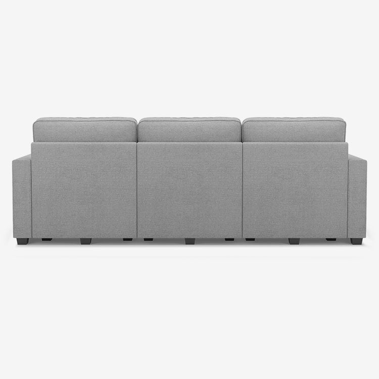 Belffin 3 Seats + 5 Sides Oversized Modular Chenille Cloud Sofa with Large Storage Seat