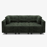 Moss-Green-/-Chenille-6-Seat-Pit-Sectional