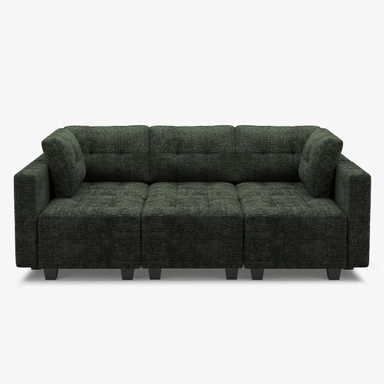 Moss-Green-/-Chenille-6-Seat-Pit-Sectional