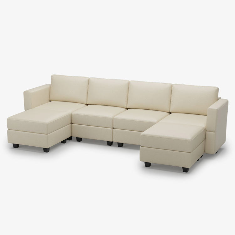 Belffin 6 Seats + 6 Sides Modular Leather Sofa with Storage Seat