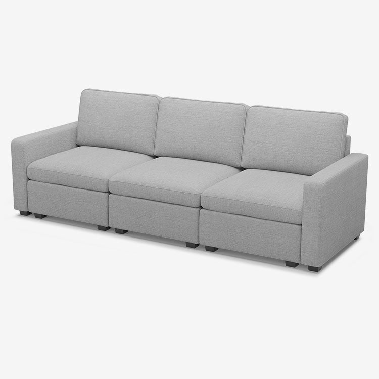 Belffin 3 Seats + 5 Sides Oversized Modular Chenille Cloud Sofa with Large Storage Seat