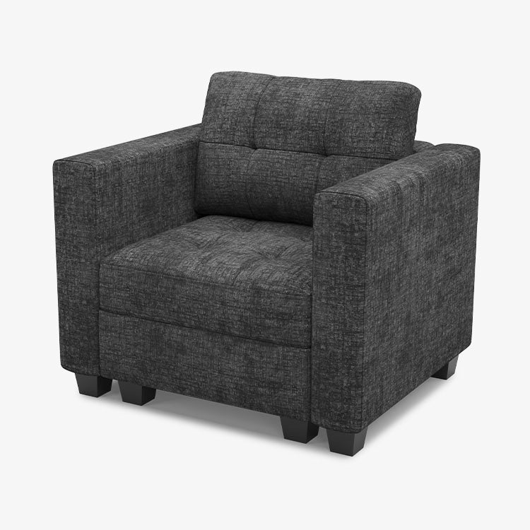 Belffin 1 Seat + 2 Sides Modular Chenille Tufted Sofa with Storage Seat