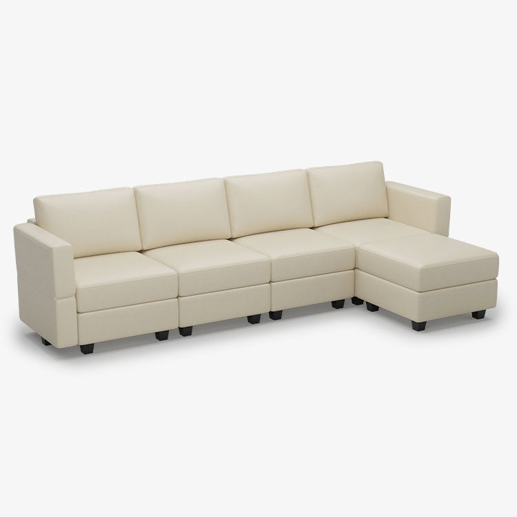 Belffin 5 Seats + 6 Sides Modular Leather Sofa with Storage Seat