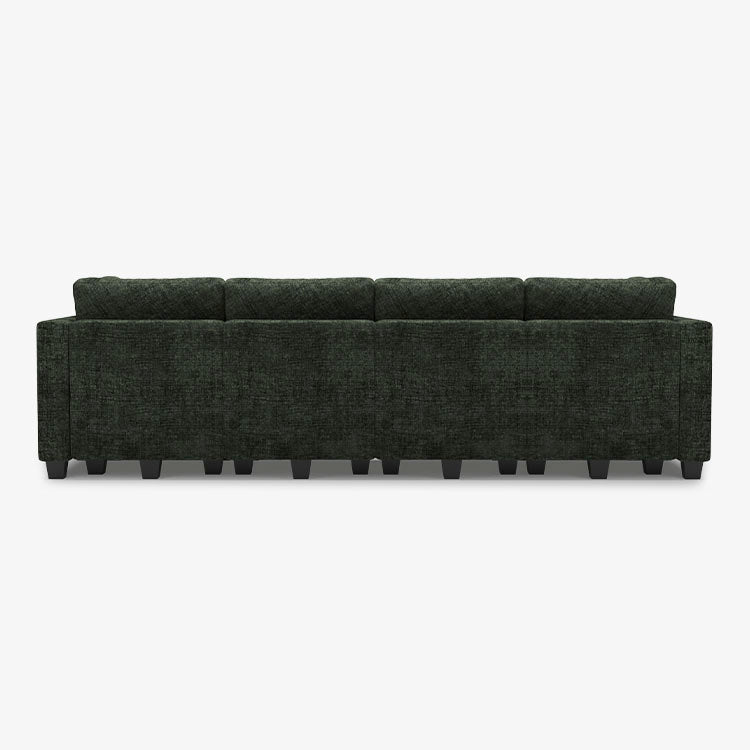 Belffin 6 Seats + 6 Sides Modular Chenille Tufted Sofa with Storage Seat