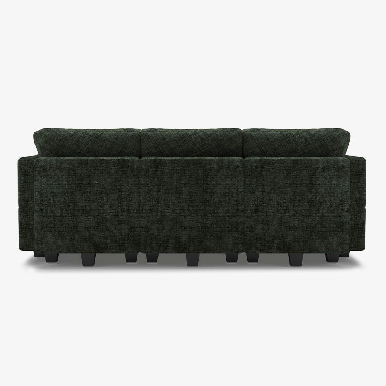 Belffin 9 Seats + 9 Sides Modular Chenille Tufted Sleeper Sofa with Storage Seat