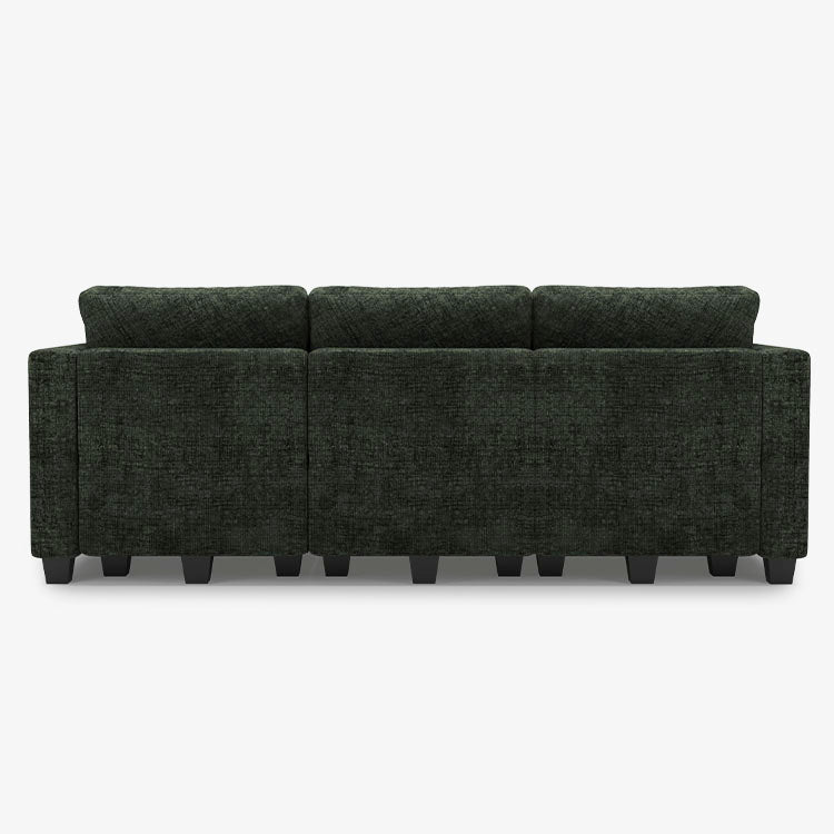 Belffin 6 Seats + 7 Sides Modular Chenille Tufted Sleeper Sofa with Storage Seat