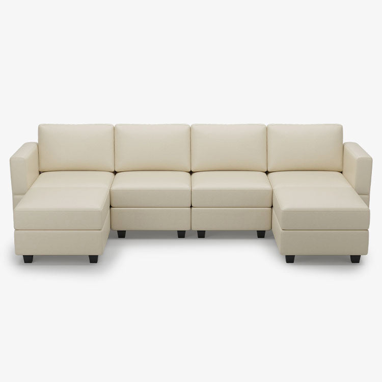 Belffin 6 Seats + 6 Sides Modular Leather Sofa with Storage Seat