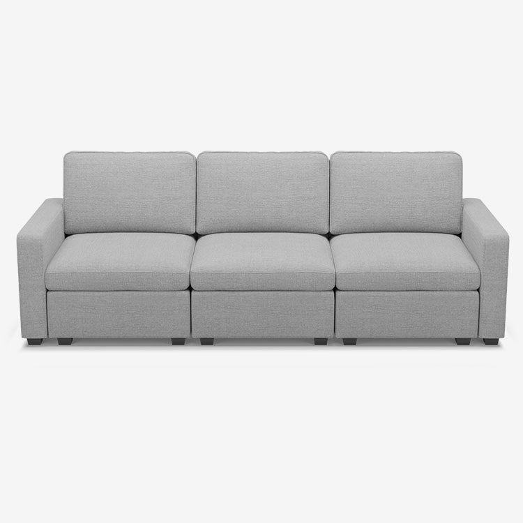 Belffin 3 Seats + 5 Sides Oversized Modular Chenille Cloud Sofa with Large Storage Seat