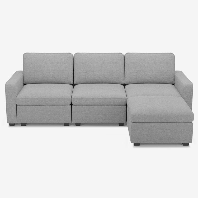 Belffin 4 Seats + 5 Sides Oversized Modular Chenille Cloud Sofa with Large Storage Seat