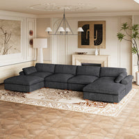Graphite-Grey-/-Chenille-6-Seat-U-Shaped-Sectional
