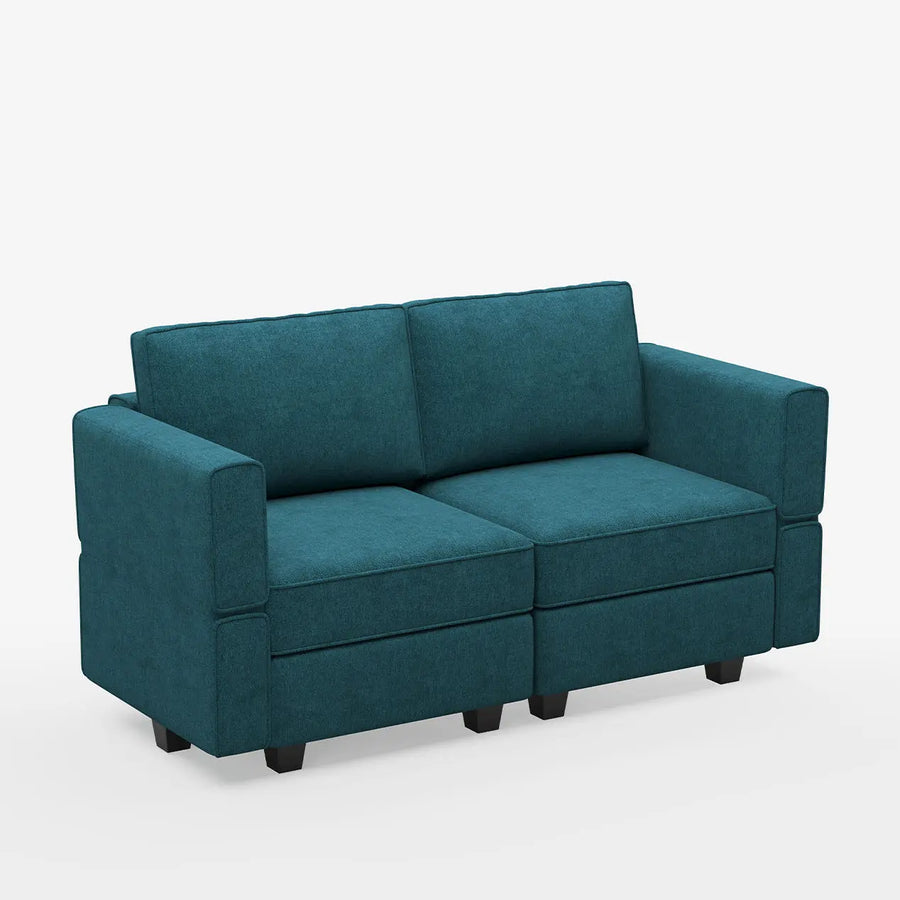 Peacock-Blue-/-Terry-Loveseat