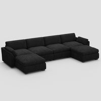Obsidian-Black-/-Corduroy-6-Seat-U-Shaped-Open-Sectional