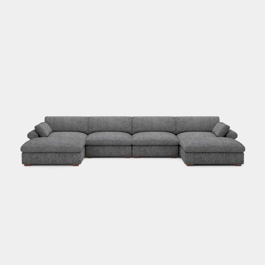 Silver-Grey-/-Chenille-6-Seat-U-Shaped-Sectional